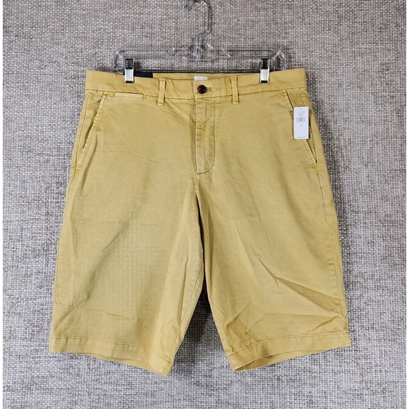 GAP Other - Gap Flex Cotton Chino Shorts Mens 33x12 Gold Casual Stretch Golf Comfort NWT